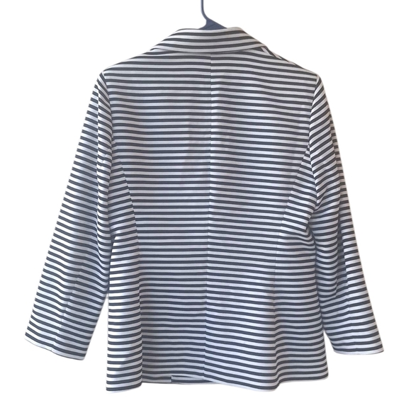 Anne Klein  Black And White Long Sleeve One Button Women's Blazer Size M - Picture 4 of 8